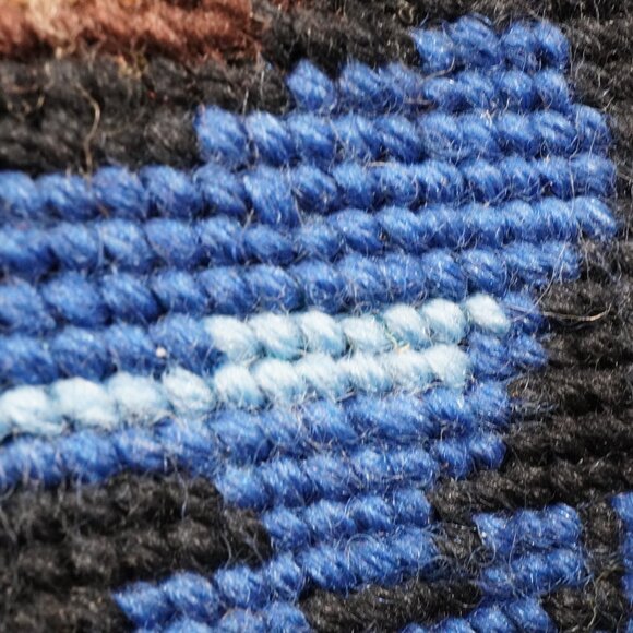 Vintage Needle Point of Johannes Vermeer "Milkmaid" Painting Framed Textile Art - Picture 4 of 15